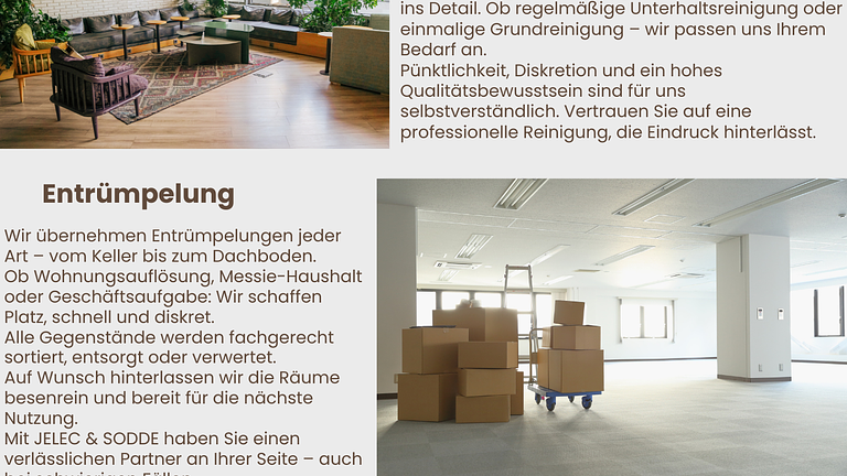 Professionelle Entrümpelung, Haushaltsauflösung, Malerarbeiten, Gebäudereinigung
